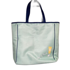 Clinique x Kate Spade Tote Bag 12"x13"x4" Mint Green Makeup Travel Bag NEW